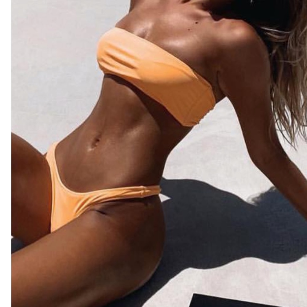 White fox tangerine bikini